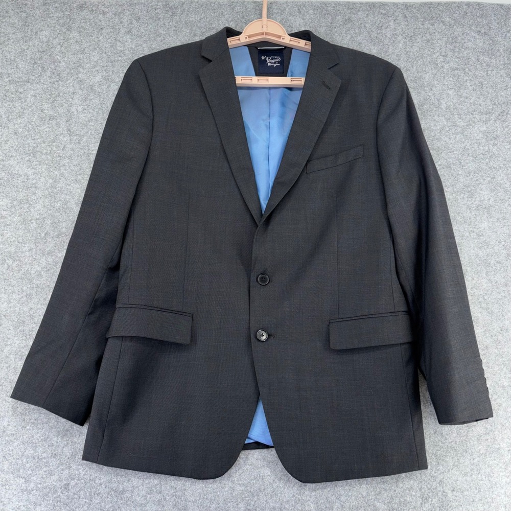 Original Penguin Osmans Blazer Mens 44R Charcoal Gray Wool Blend Sport Coat